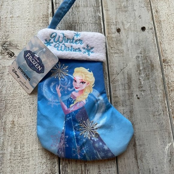 NWT Disney Frozen Elsa Winter Wishes 9" Mini Stocking - Picture 1 of 3